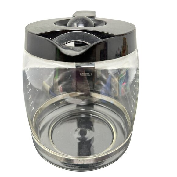 Cuisinart 12 Cup Replacement Glass Coffee Carafe With Black Handle Lid Genuine - Picture 6 of 9